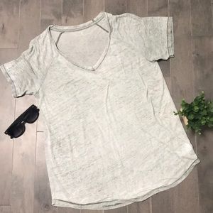 American Eagle Outfitters Sheer Grey T-Shirt